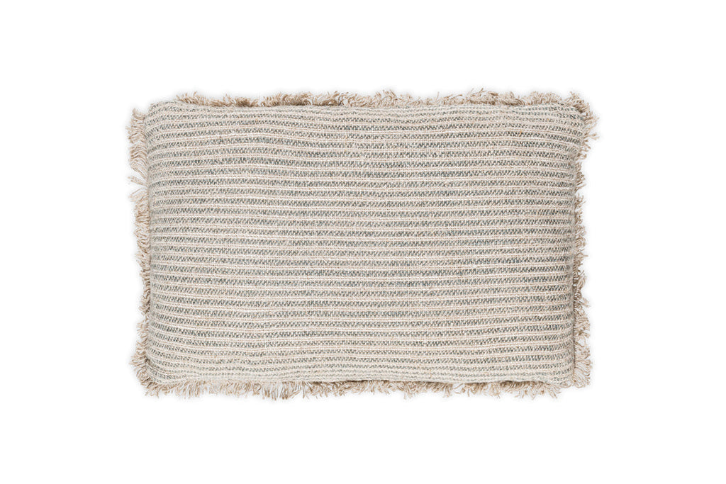Housse de coussin Gili Linen - Vert foncé et naturel