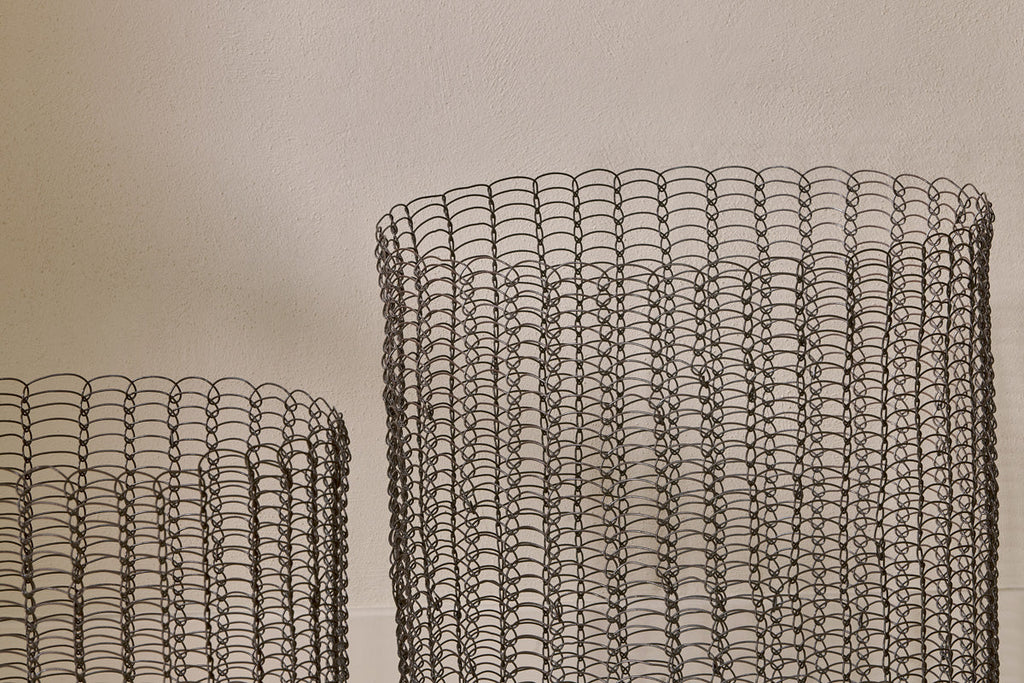 Panier en fer Gosaba - Laiton vieilli (Lot de 2)