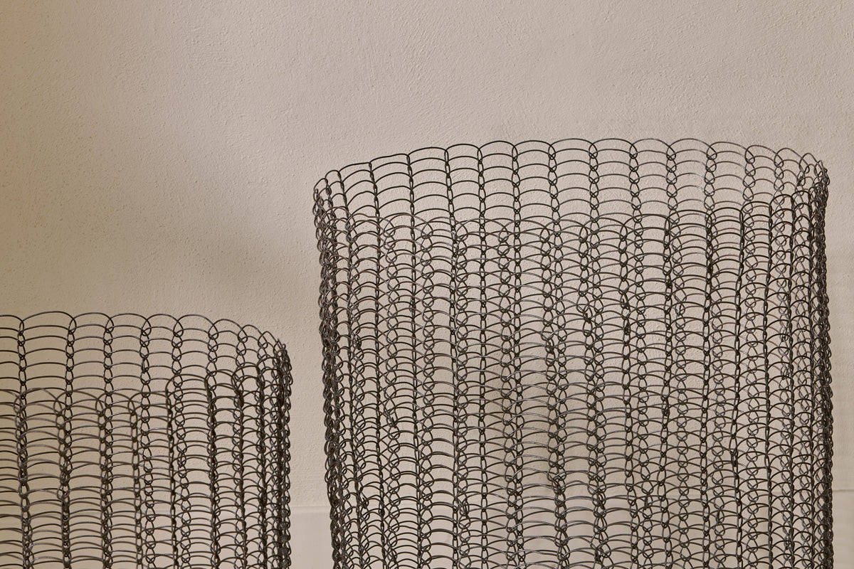 Panier en fer Gosaba - Laiton vieilli (Lot de 2)