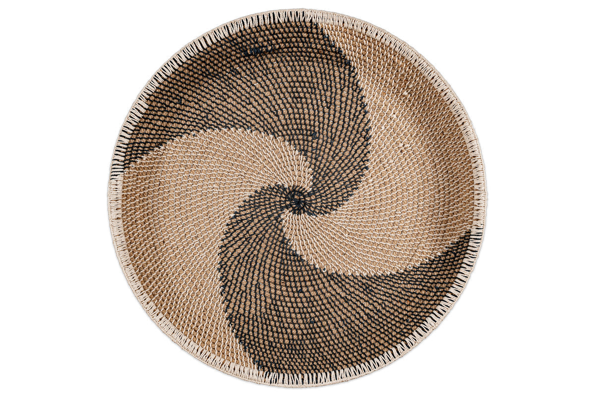 Décoration murale Idana Basket - Naturel, Noir et Blanc