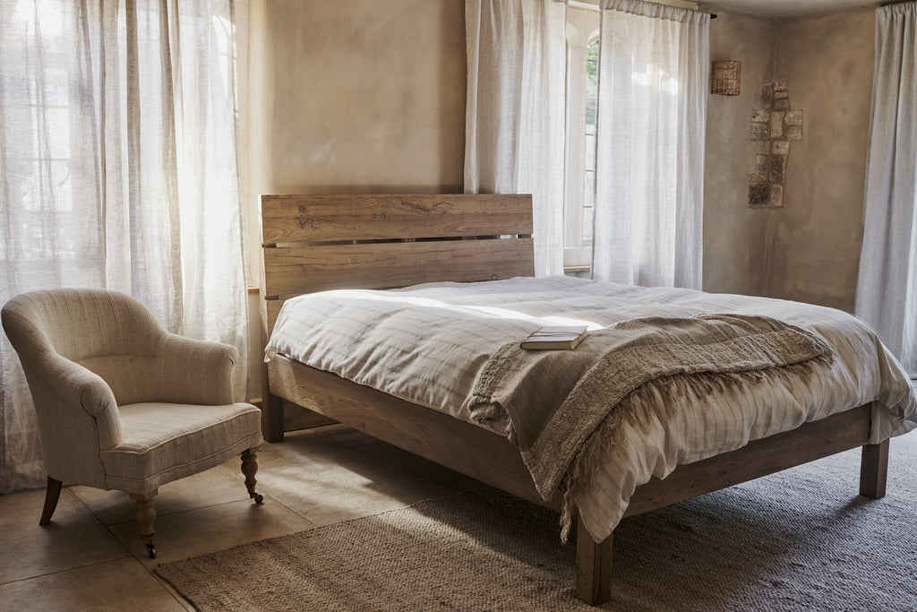 Lit Iya en bois de récupération - Naturel