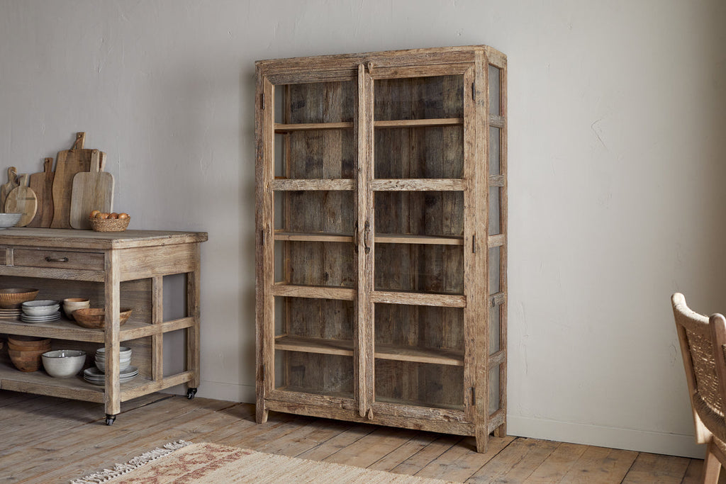 Meuble Ibo en bois et verre recyclés - Naturel - Large