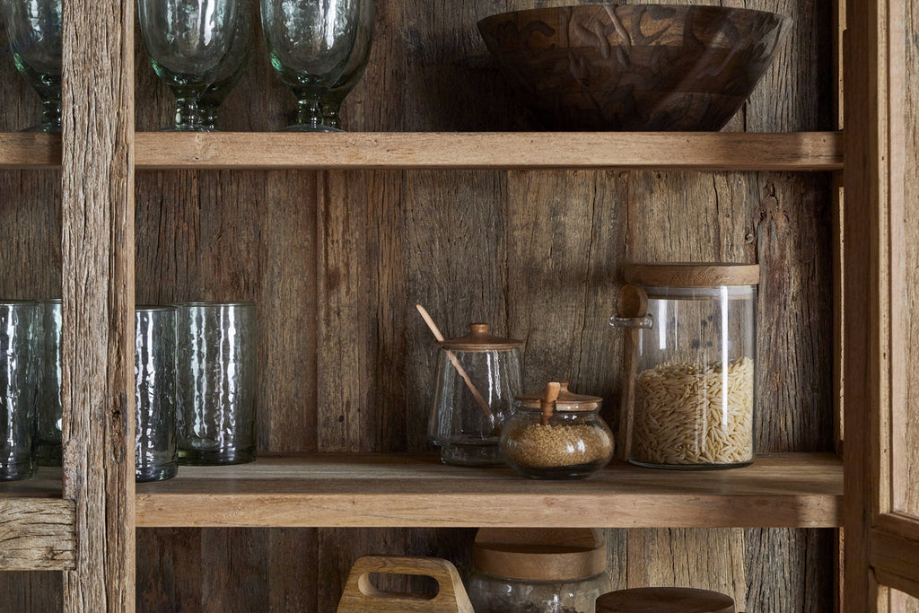 Meuble Ibo en bois et verre recyclés - Naturel - Large