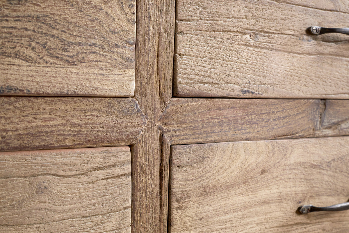 Commode Iya en bois recyclé - Naturel - Grand modèle