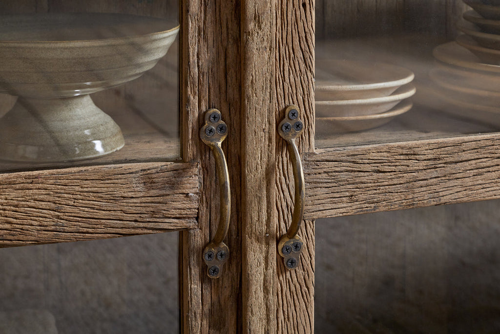 Buffet Ibo en bois et verre recyclés - Naturel