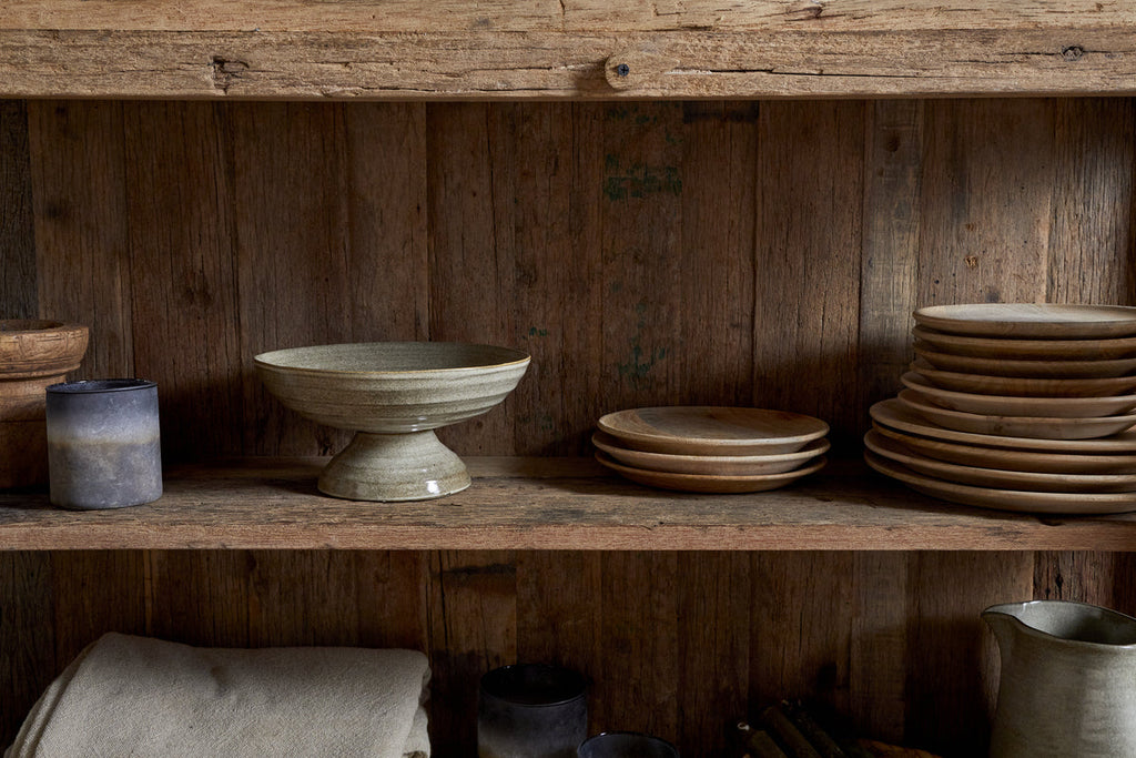 Buffet Ibo en bois et verre recyclés - Naturel
