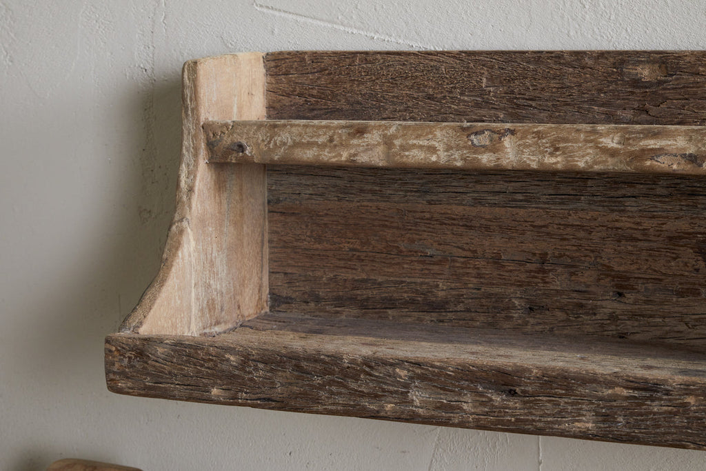 Étagère de rangement en bois de récupération Ibo - Naturel