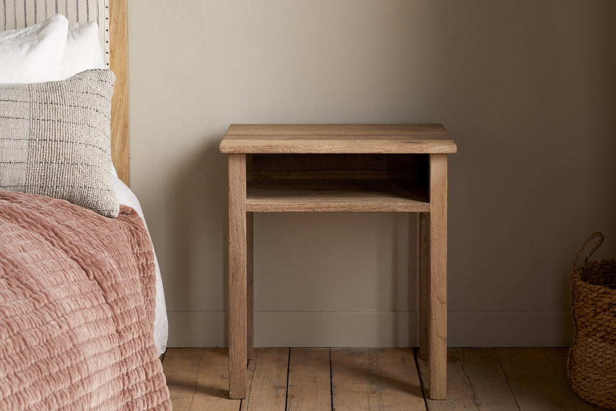 Table de chevet Iya en bois recyclé - Naturel