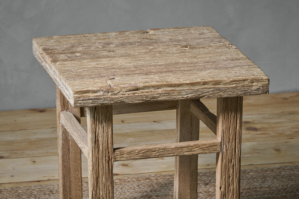Table d'appoint Ibo en bois recyclé - Naturel