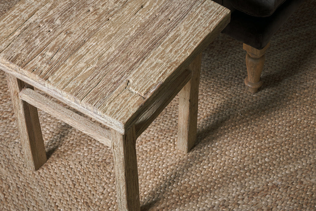 Table d'appoint Ibo en bois recyclé - Naturel