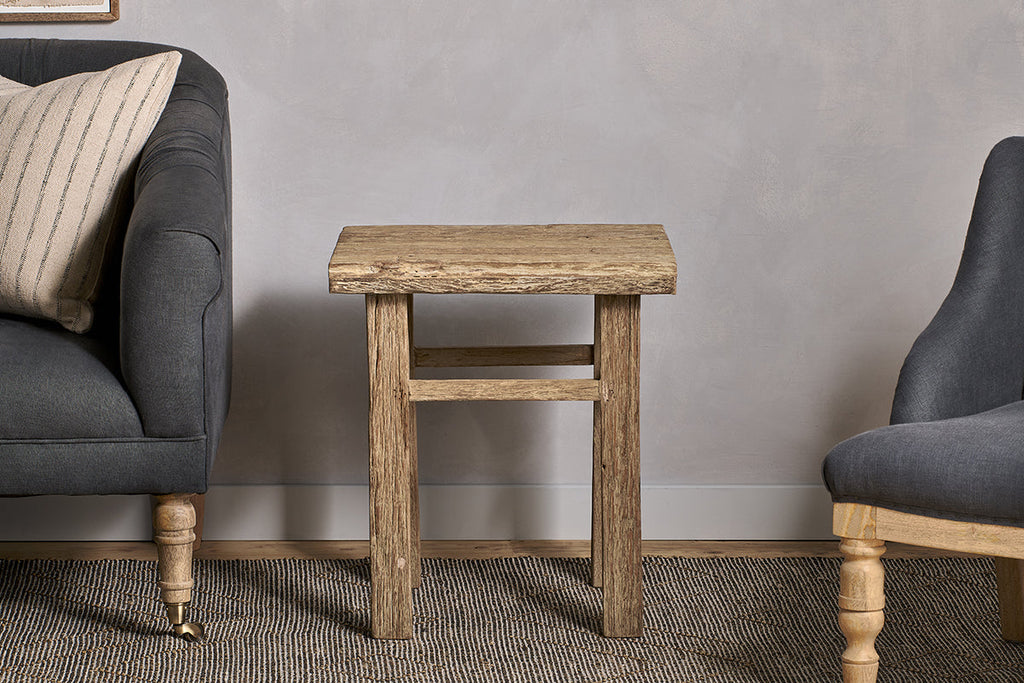 Table d'appoint Ibo en bois recyclé - Naturel