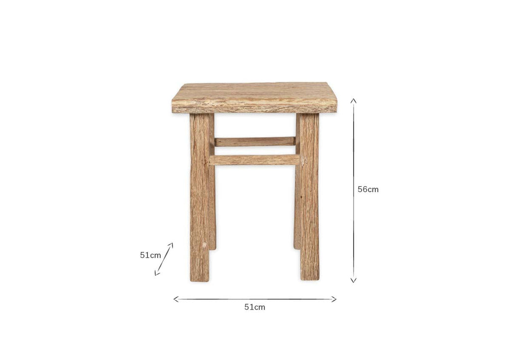 Table d'appoint Ibo en bois recyclé - Naturel