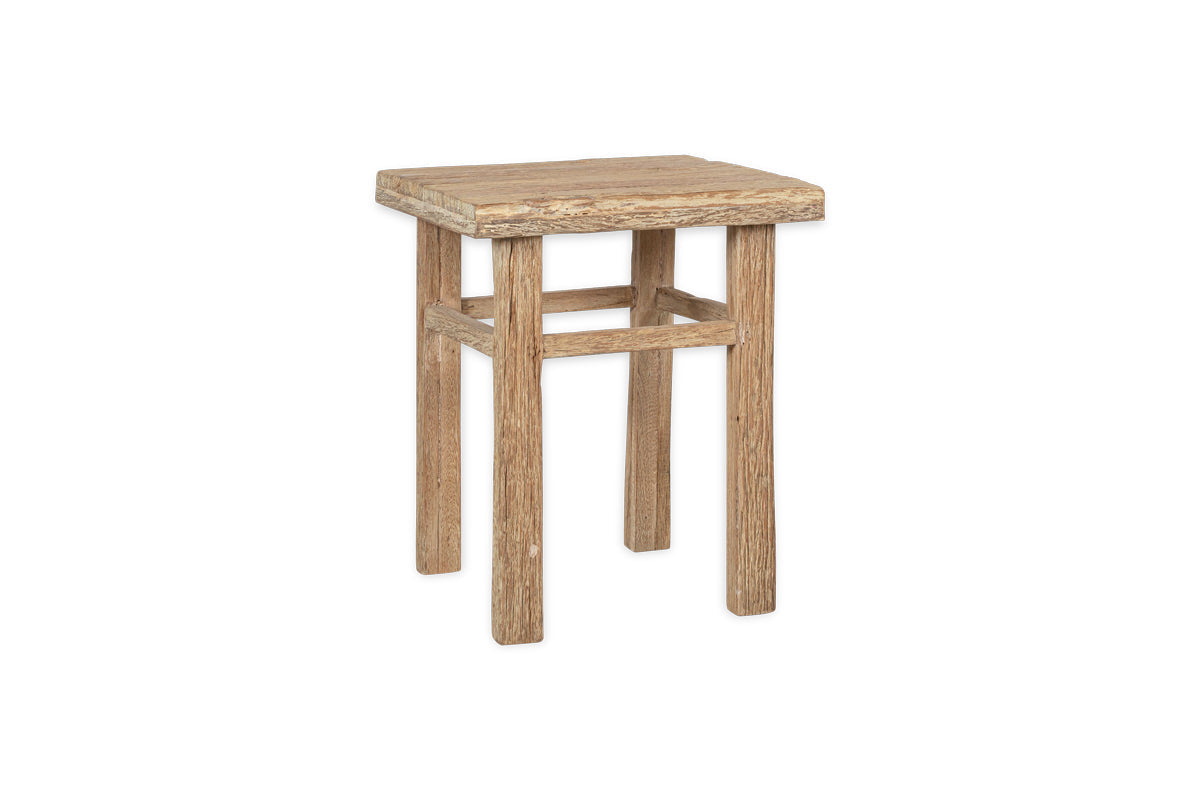 Table d'appoint Ibo en bois recyclé - Naturel