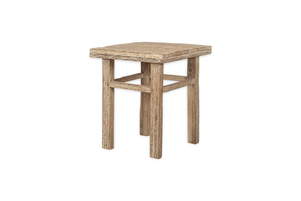 Table d'appoint Ibo en bois recyclé - Naturel