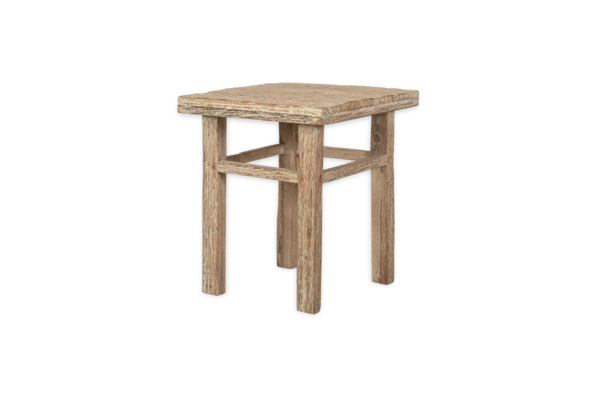 Table d'appoint Ibo en bois recyclé - Naturel