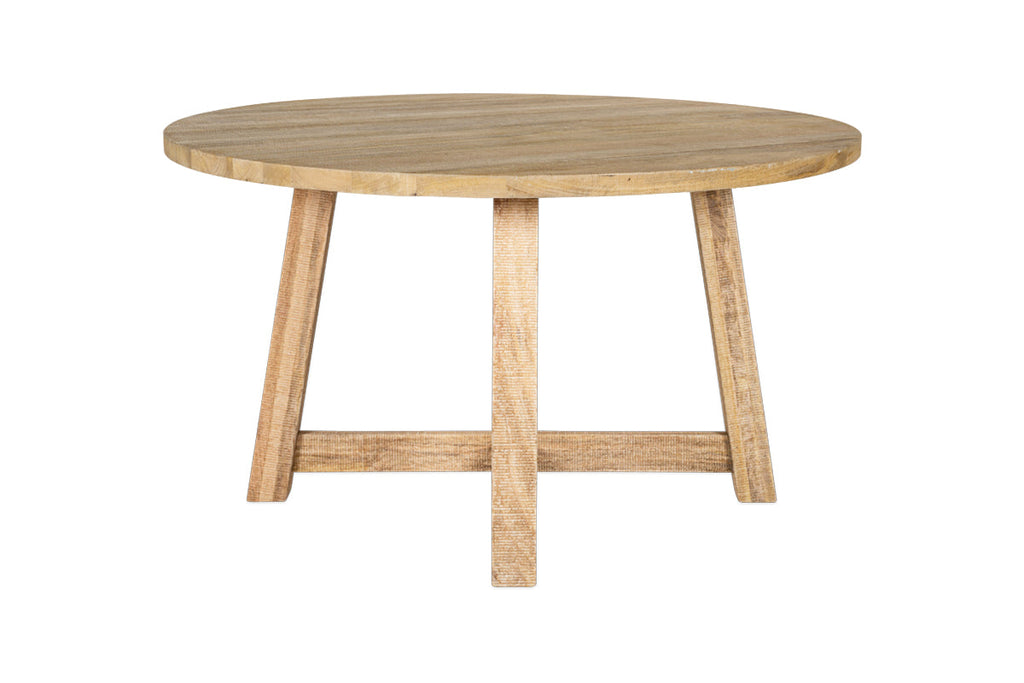 Table de salle à manger ronde en bois de manguier Indali - Naturel