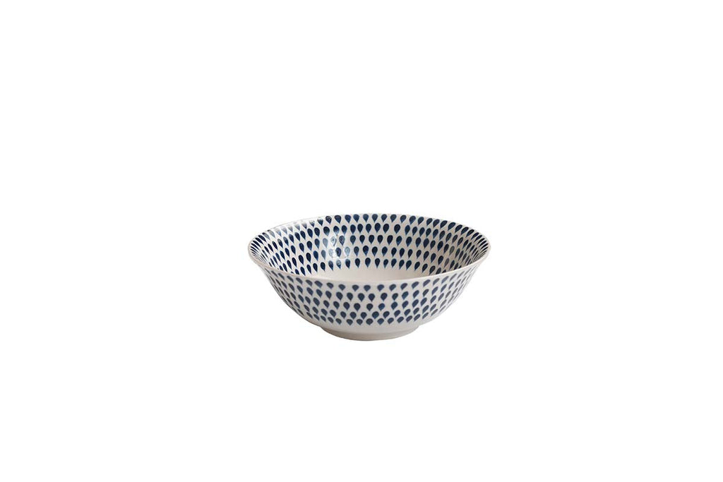 Service de table Indigo Drop - Crème et Indigo (Lot de 12)