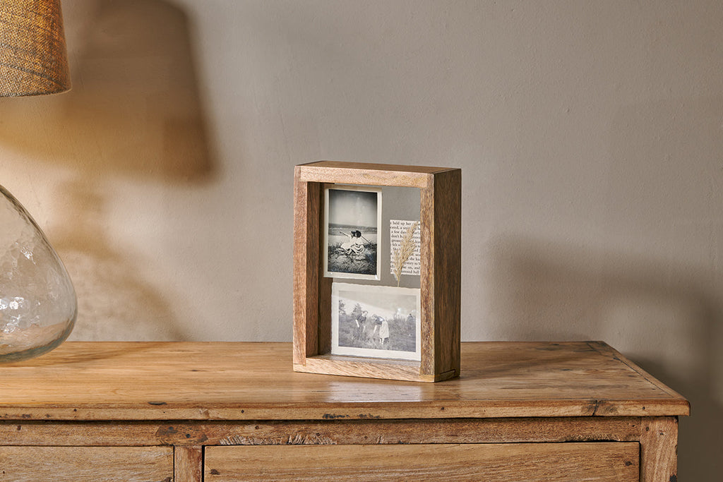 Cadre Indu en bois de manguier naturel - Sur pied