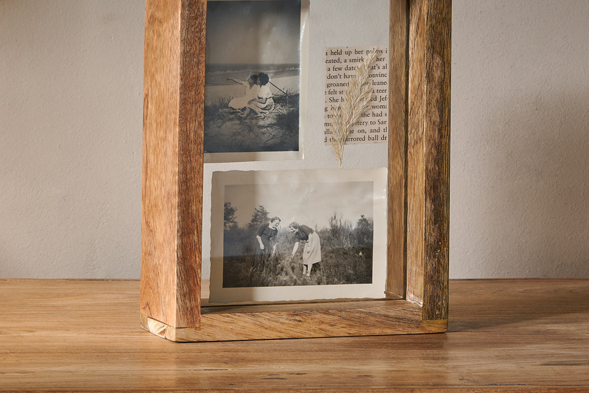 Cadre Indu en bois de manguier naturel - Sur pied