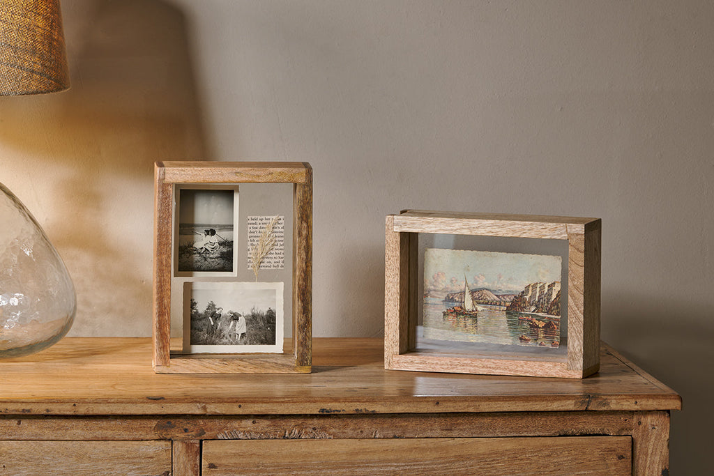 Cadre Indu en bois de manguier naturel - Sur pied