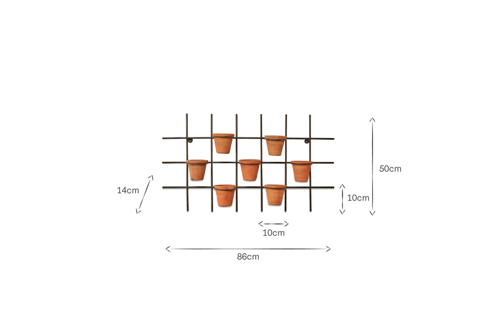 Jardinière murale Jara en terre cuite
