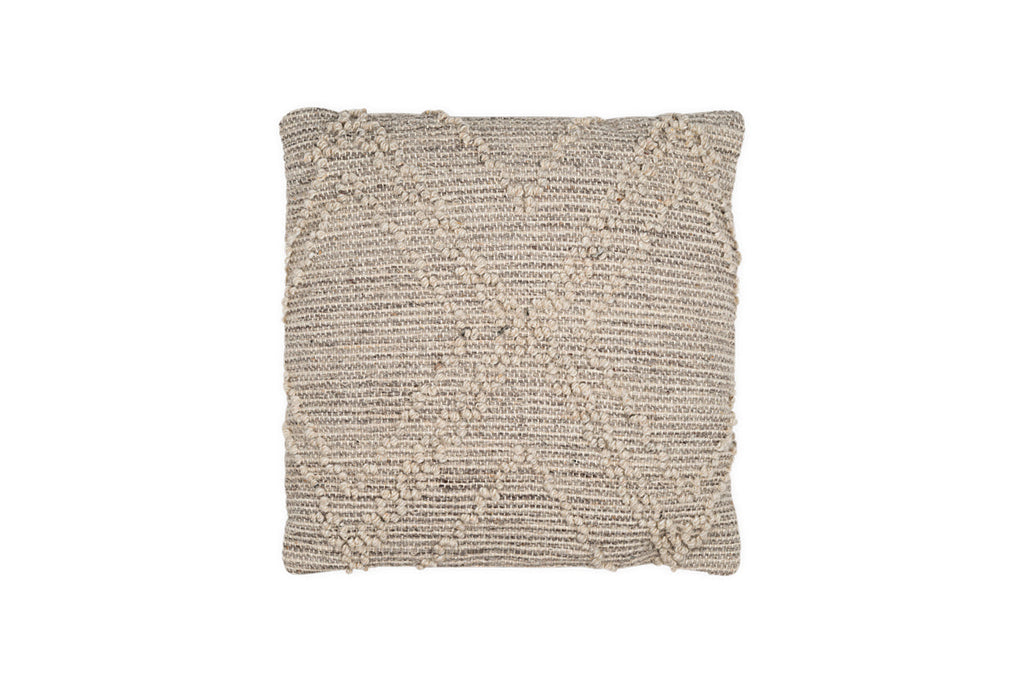 Housse de coussin Juliyet en coton et laine - Naturel