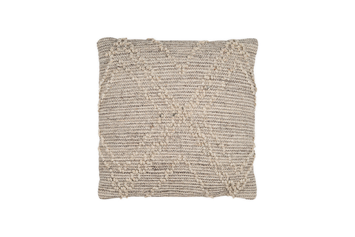 Housse de coussin Juliyet en coton et laine - Naturel