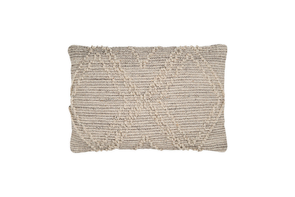 Housse de coussin Juliyet en coton et laine - Naturel