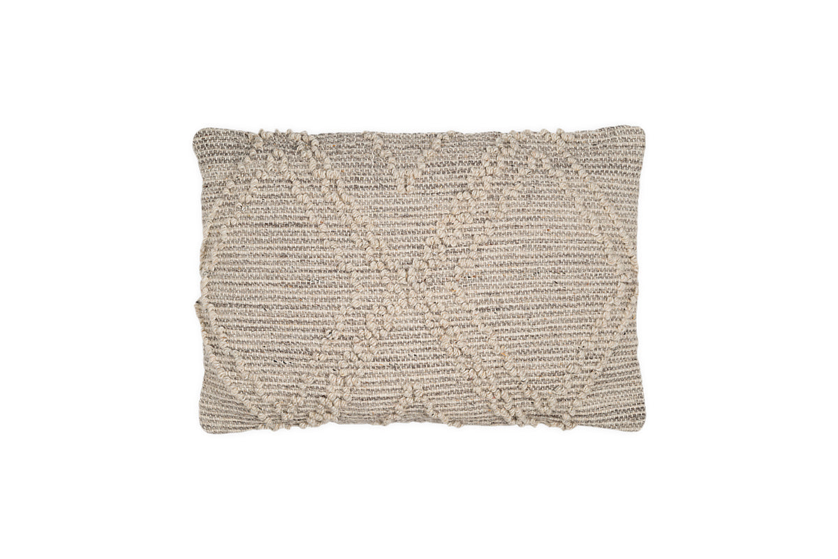 Housse de coussin Juliyet en coton et laine - Naturel