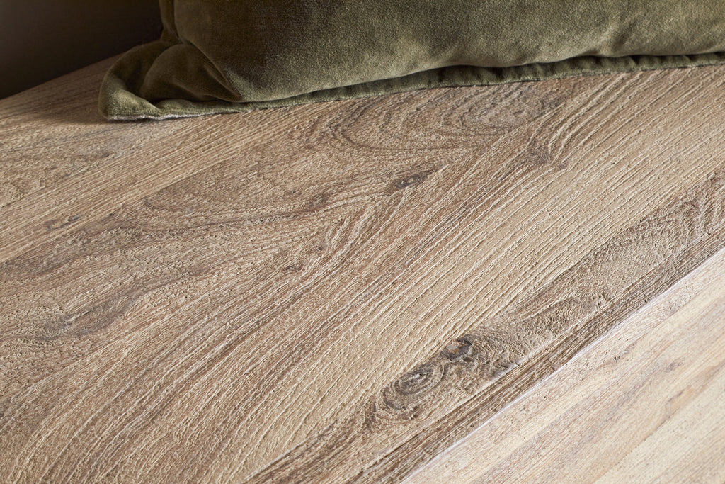 Banc de rangement Karadi en bois recyclé - Naturel