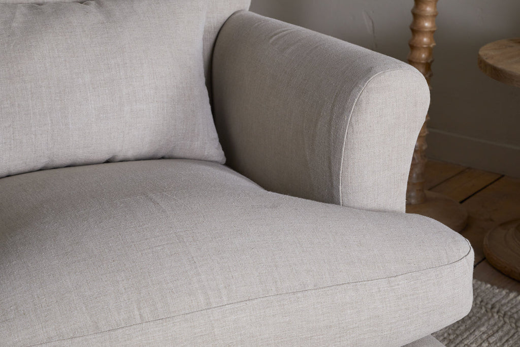 Fauteuil Kashi en lin naturel