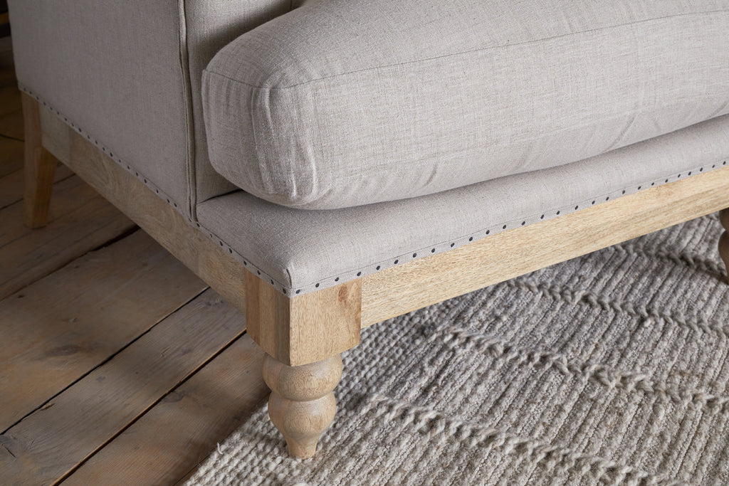 Fauteuil Kashi en lin naturel