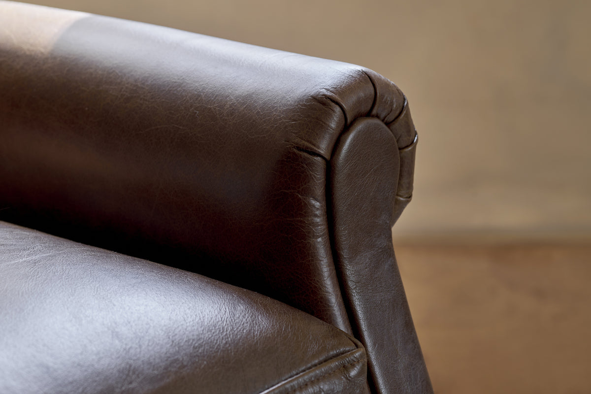 Fauteuil en cuir Knada - Marron chocolat