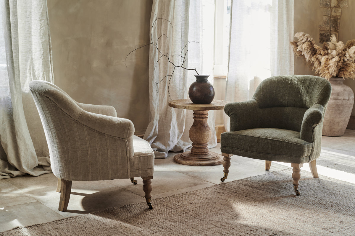 Fauteuil Kiana en coton - Naturel