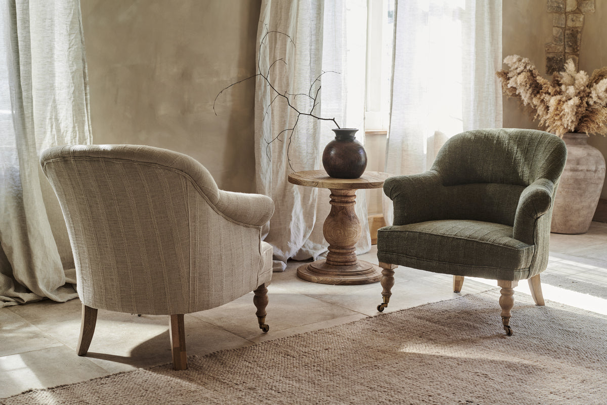 Fauteuil Kiana en coton - Naturel