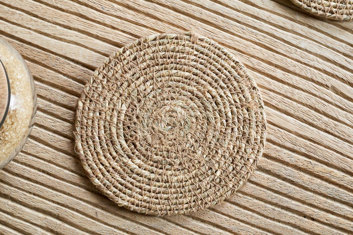 Dessous de verre tissés Keso - Marron (Lot de 4)