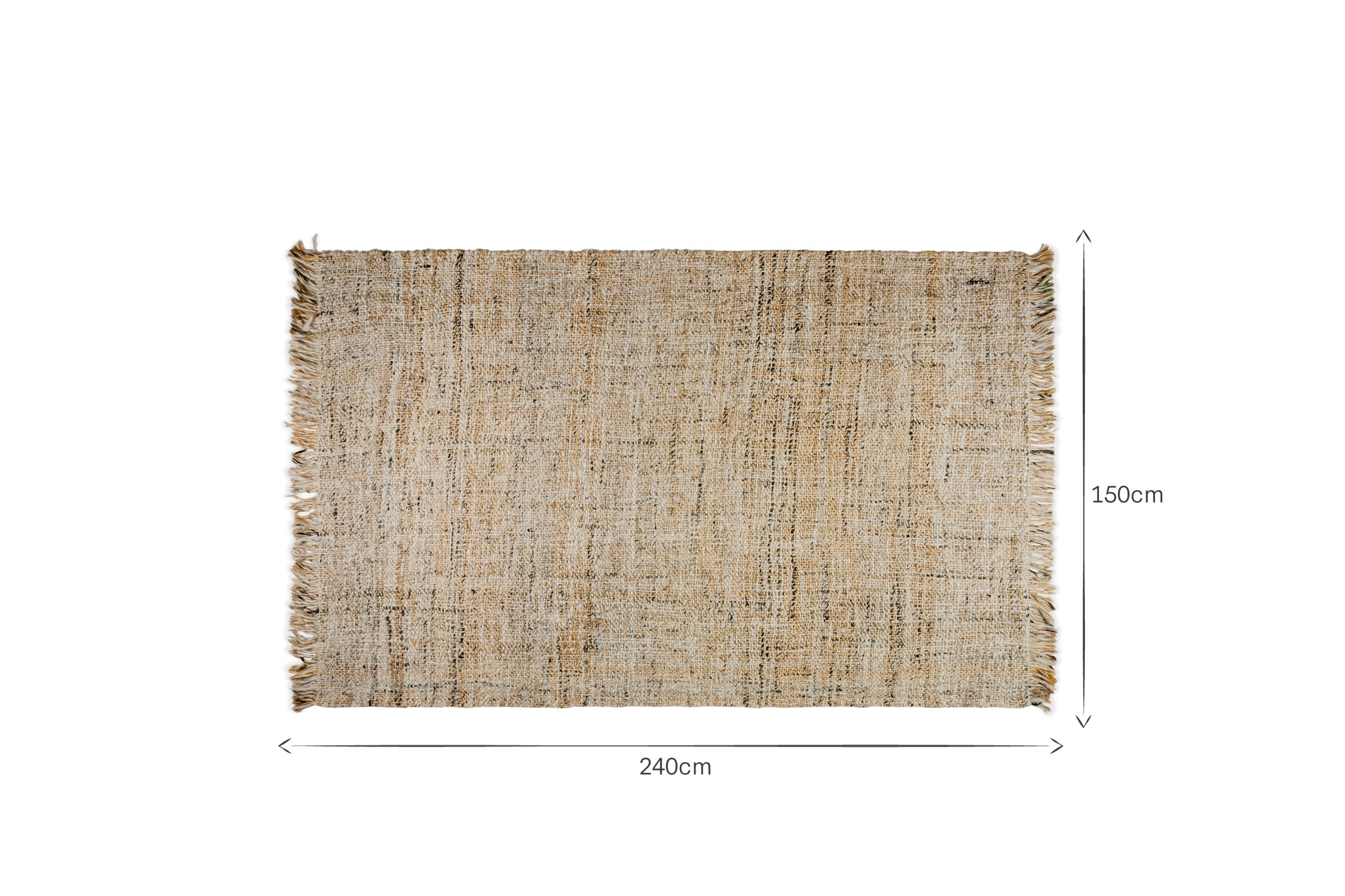 Tapis Khanna en jute et laine - Naturel
