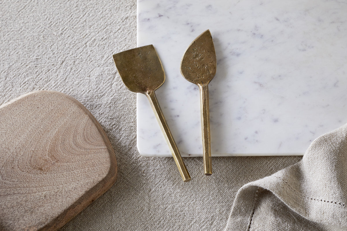 Couteaux à fromage Kasa - Laiton antique (lot de 2)