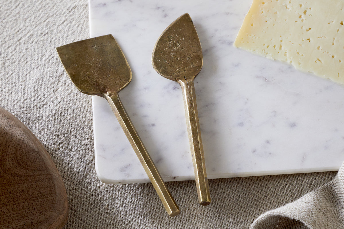 Couteaux à fromage Kasa - Laiton antique (lot de 2)