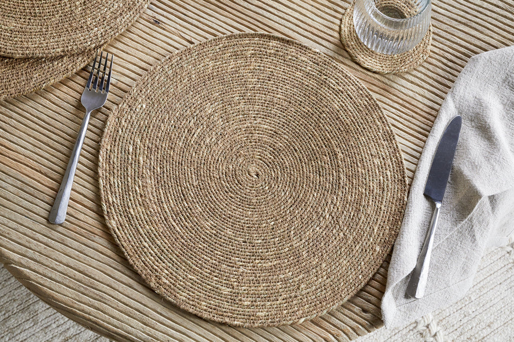 Sets de table tissés Keso - Marron (Lot de 4)