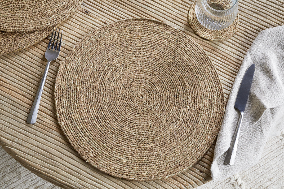 Sets de table tissés Keso - Marron (Lot de 4)