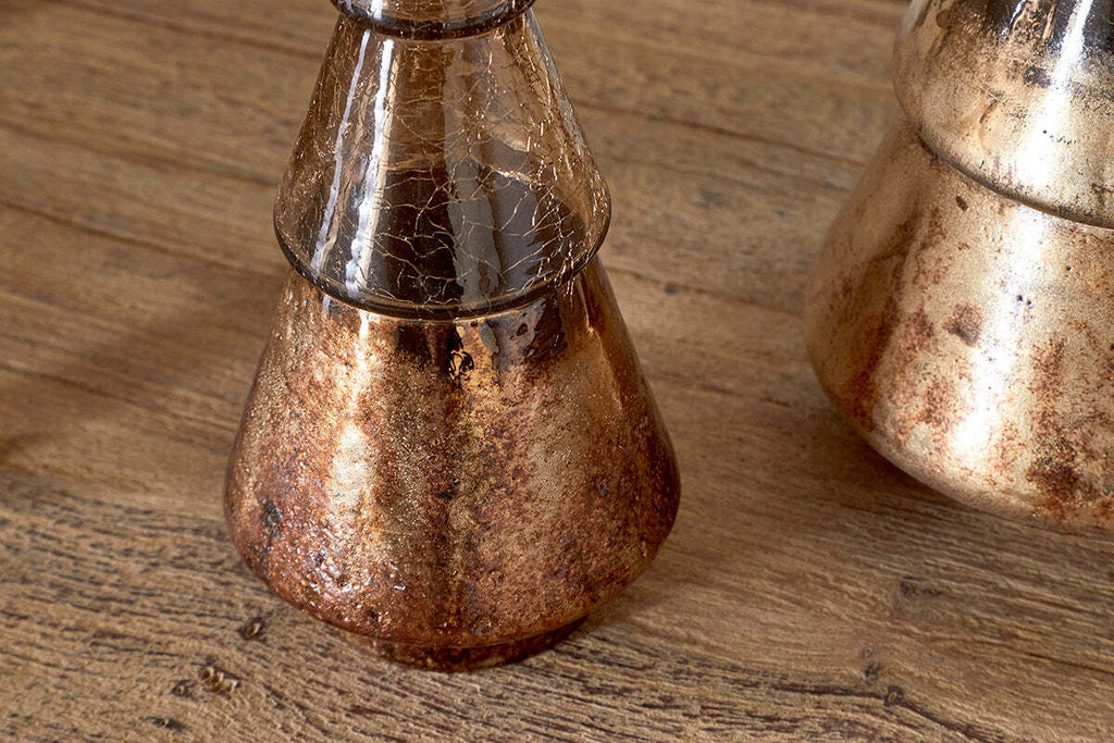 Arbre en verre Konara - Craquelé doré