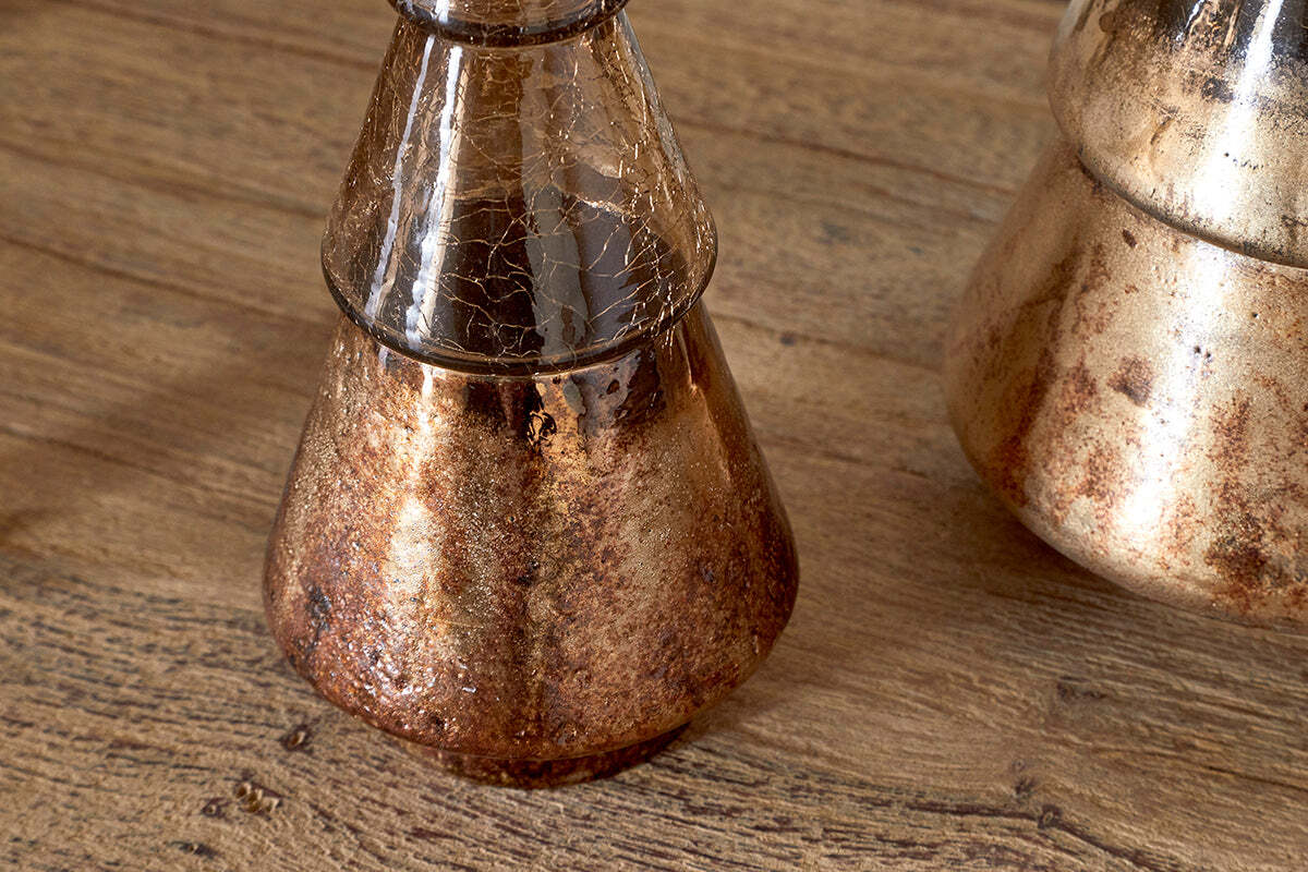 Arbre en verre Konara - Craquelé doré