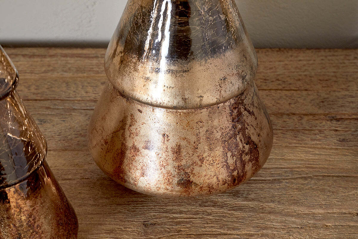 Arbre en verre Konara - Craquelé doré