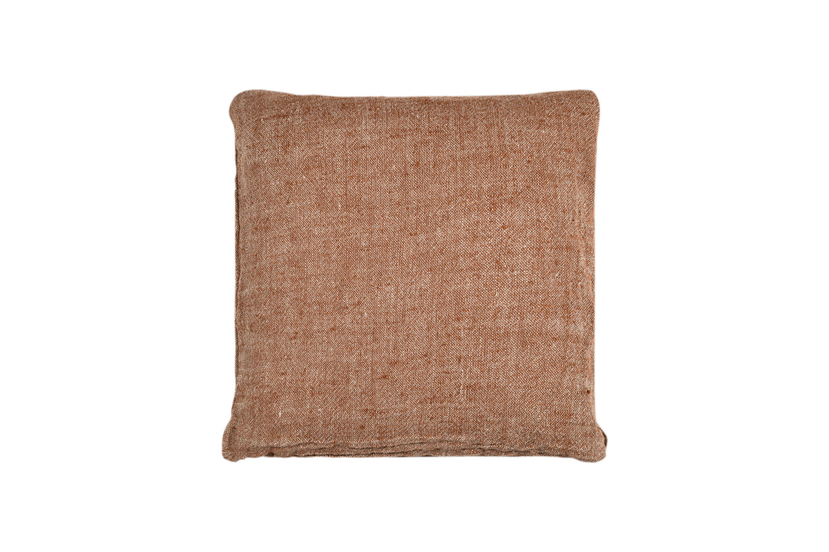 Housse de coussin Kana en lin - Rouille