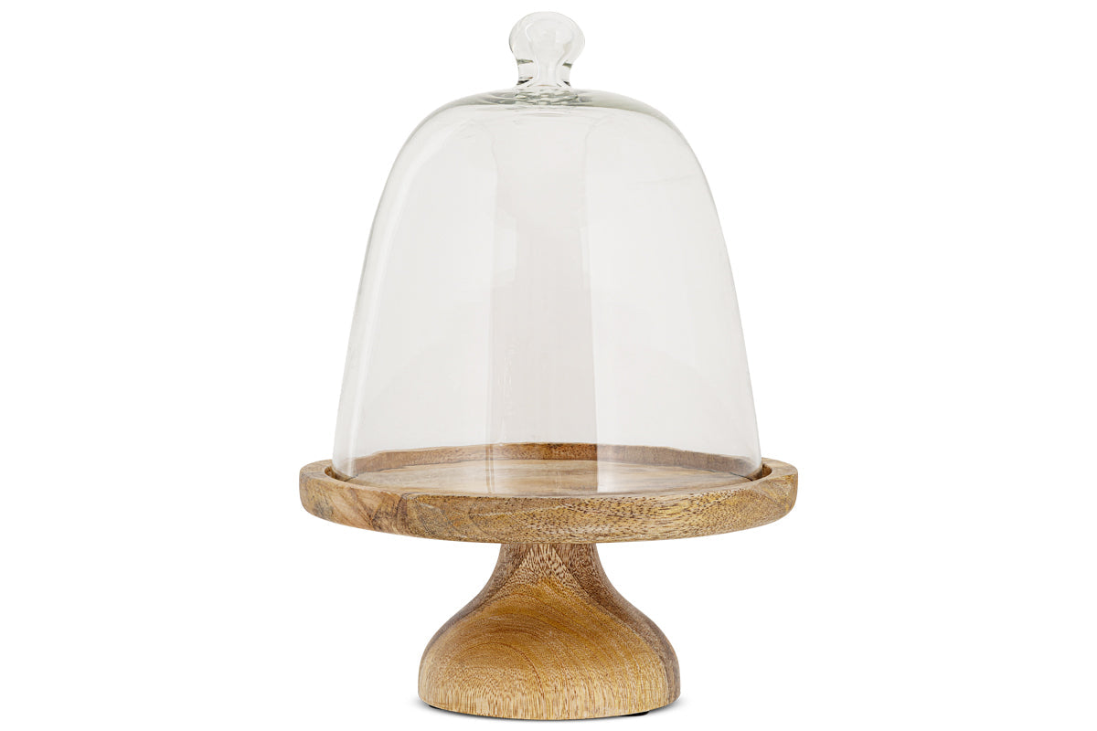 Présentoir à fromage Kannati Mango en bois et verre - Transparent