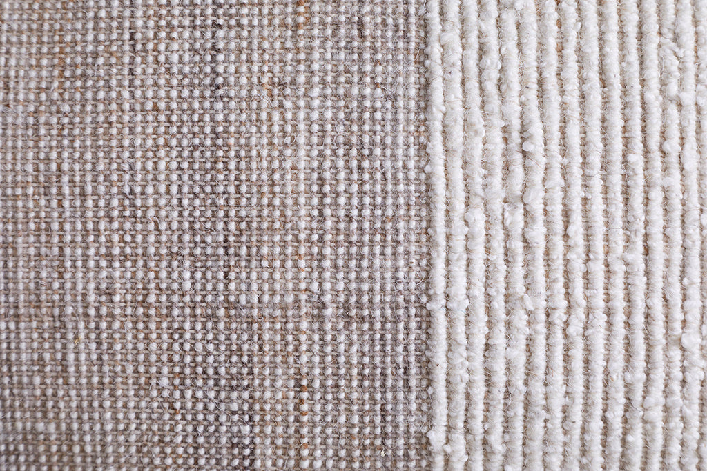 Housse de coussin Karaya en coton et laine - Naturel