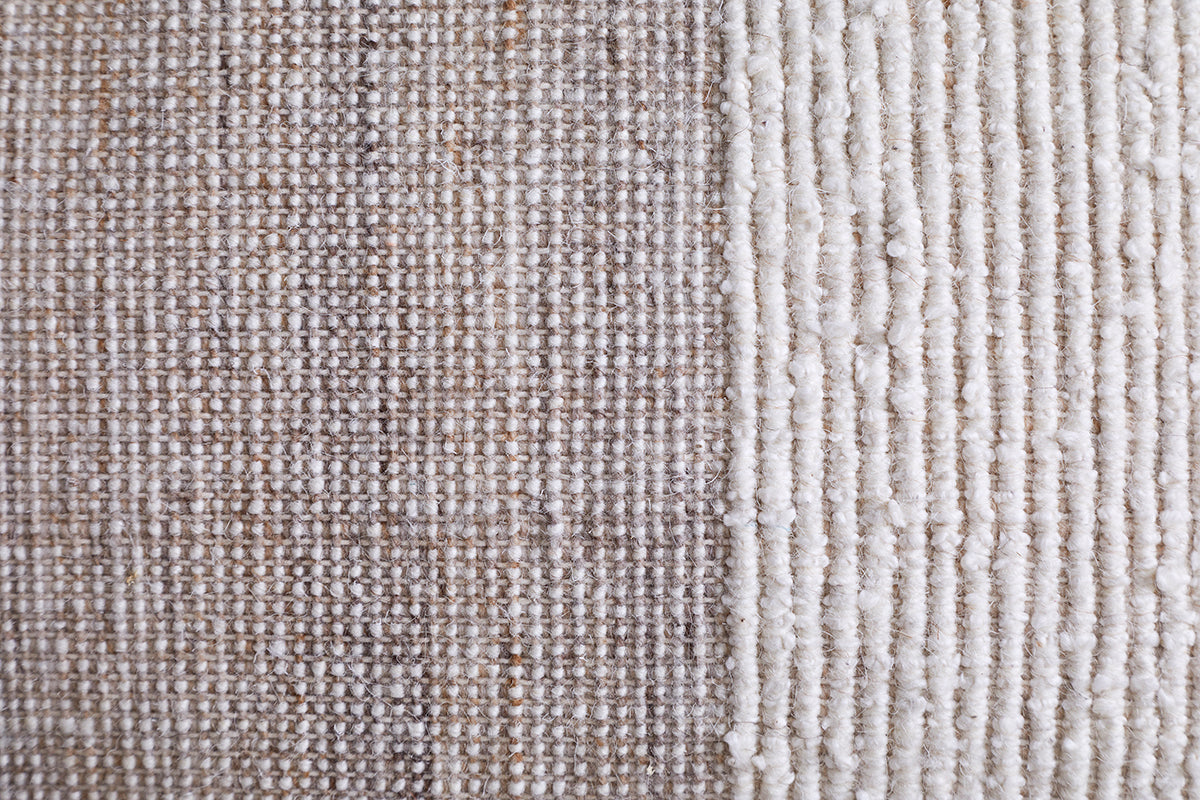 Housse de coussin Karaya en coton et laine - Naturel