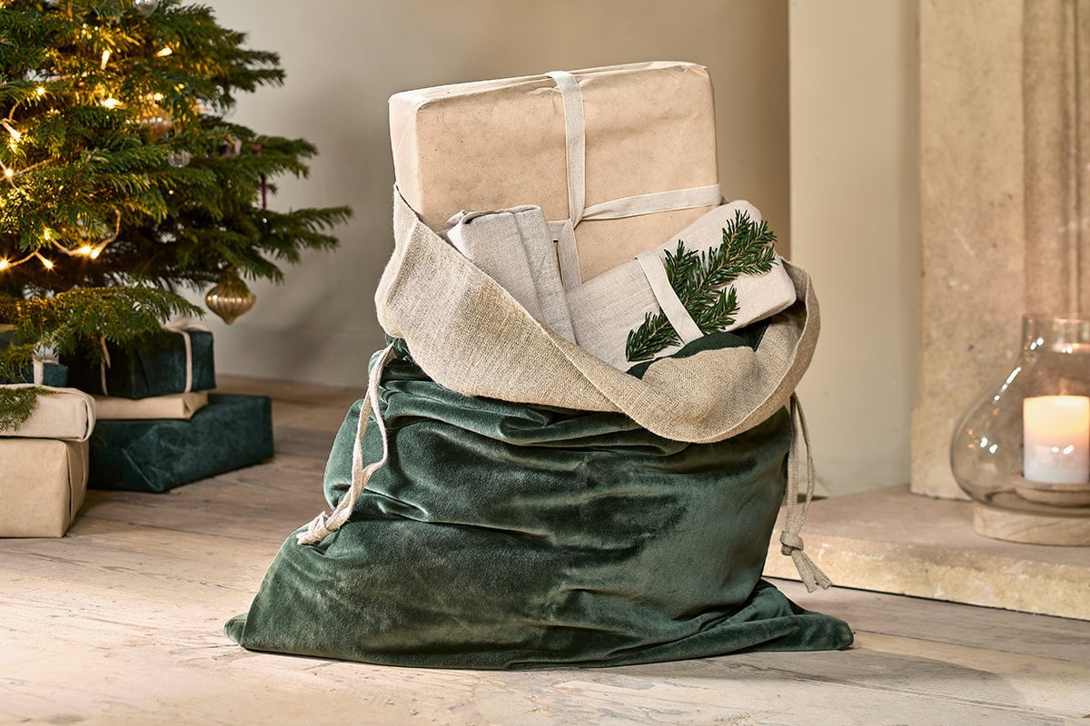Sac en Velours de Coton Karru - Vert Forêt