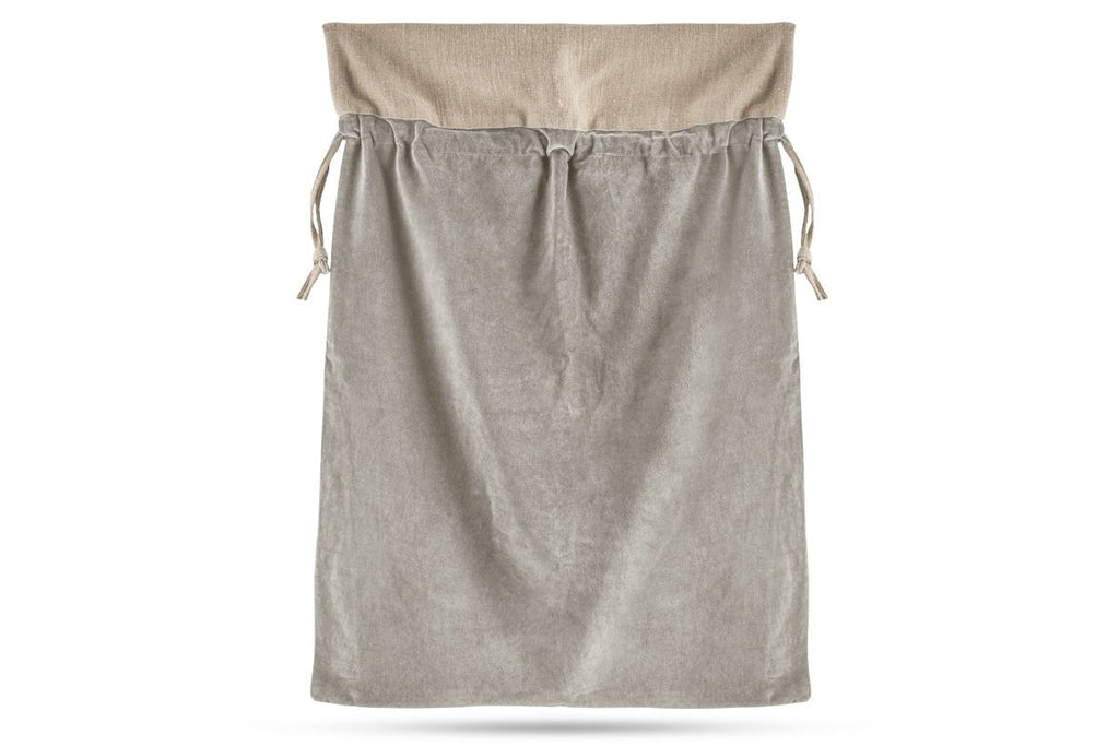 Sac en Velours de Coton Karru - Gris Clair